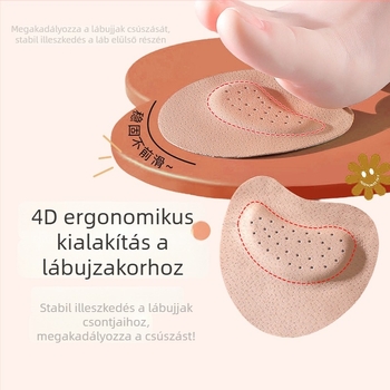 Disznó bőrből készült elülső talptámasz csúszásmentes, lélegző talptalp sportcipők, casual és munkás lábbelikhez (Disznó bőr; izzadságot felszívó talpbetét; fél talpbetét; uniszex)