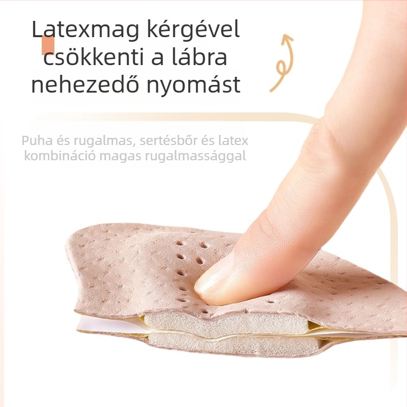 Disznó bőrből készült elülső talptámasz csúszásmentes, lélegző talptalp sportcipők, casual és munkás lábbelikhez (Disznó bőr; izzadságot felszívó talpbetét; fél talpbetét; uniszex)