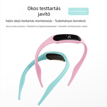 Gyermekek számára készült testtartás-korrekátor LCD kijelzővel és pozíció-figyelmeztetéssel (Modell 8826, WINIDEL, CE, 2020-05-27)