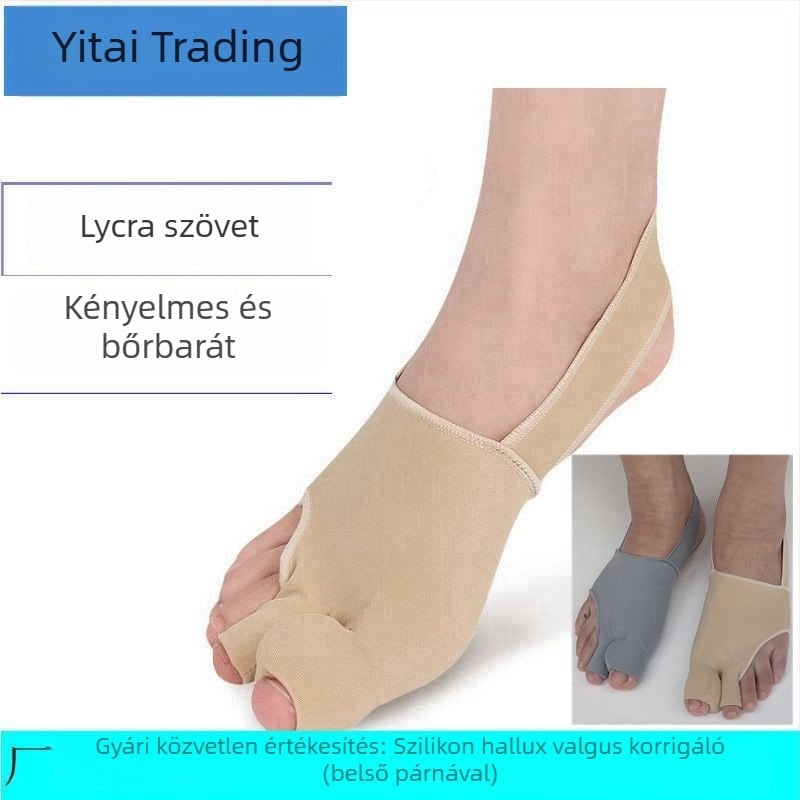 Hallux valgus korrigáló ortézis a nagylábujjhoz; anyag Leqab SEBS; modell 2633; márka Yitai; nyár, tavasz és ősz használatára.