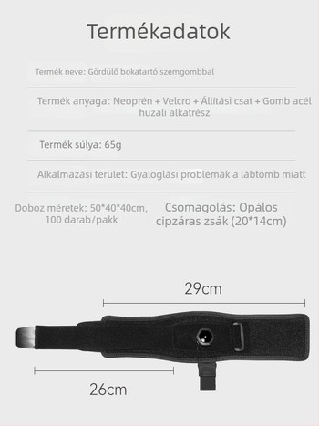 Foot Drop korrekciós sín állítható pántokkal a boka rehabilitációjához — Modell XNZTC-3501; Anyagok: Nylon, Rubber, Spandex