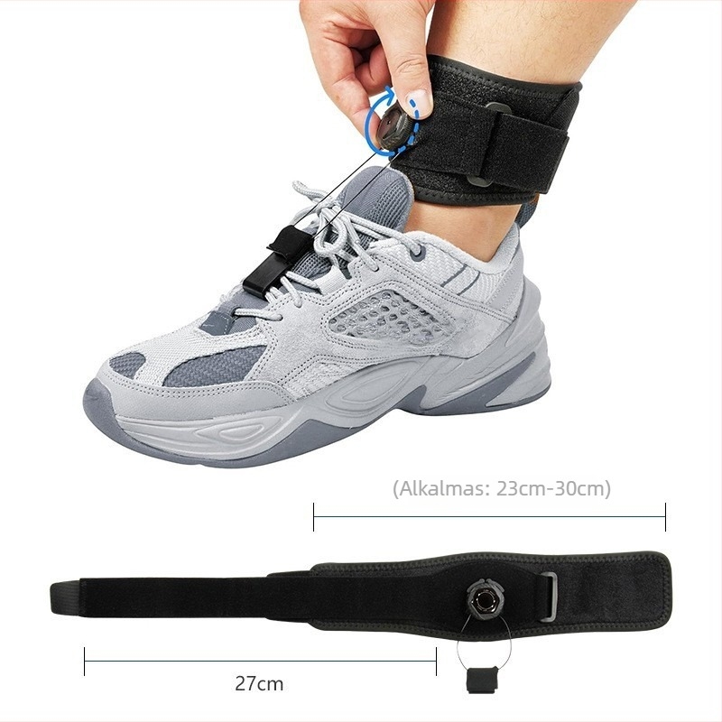 Foot Drop korrekciós sín állítható pántokkal a boka rehabilitációjához — Modell XNZTC-3501; Anyagok: Nylon, Rubber, Spandex