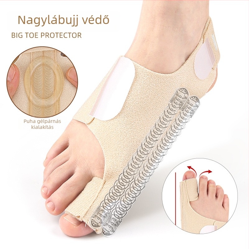 Hallux valgushoz való lábujj rögzítő szalag, nagy lábujj kiemelkedéshez, puha ortopédiai elválasztó nappali és éjszakai használatra