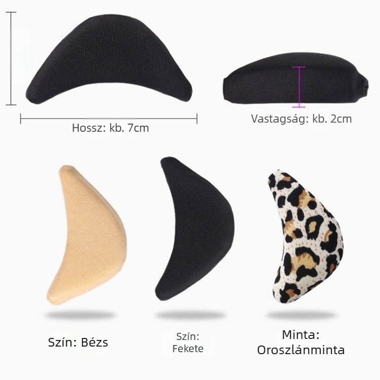 Textil orrtalpbetét bőr magassarkúhoz — lélegző, nedvszívó, antiszag, memóriahabos talpbetét, fájdalomcsillapító és csúszásmentes