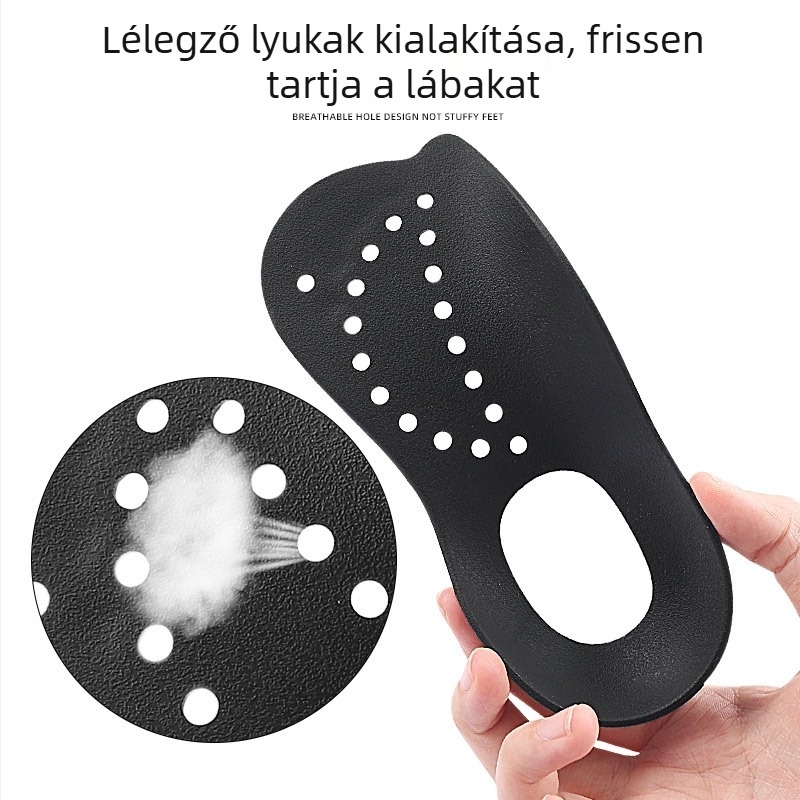 Ortopédikus talpbetét lapos lábra perforált kivitelben, boltozat-támogatással, félméretű