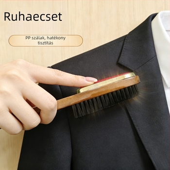 Háromfunkciós ruhatisztító kefé, modell Shoe Horn, stílus egyenes nyél, Lineneng