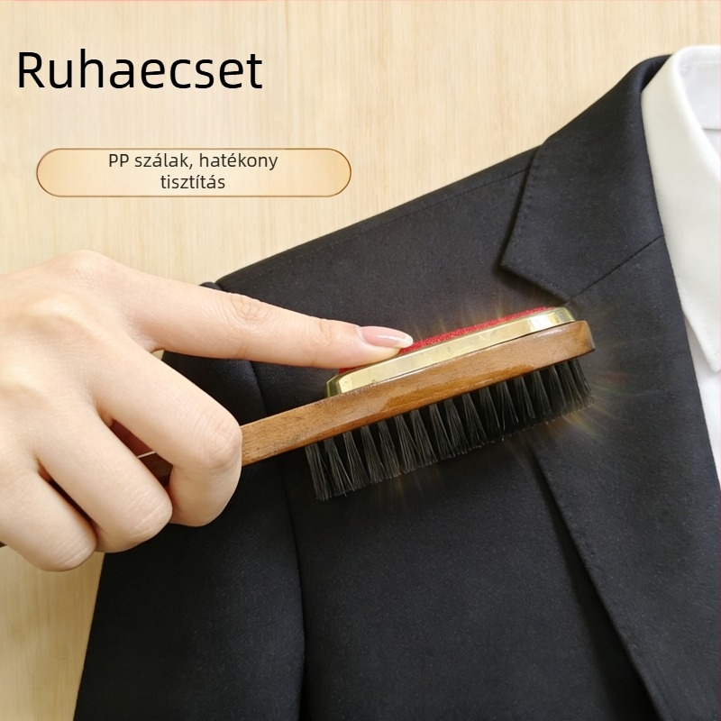 Háromfunkciós ruhatisztító kefé, modell Shoe Horn, stílus egyenes nyél, Lineneng