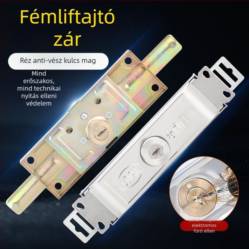 Redőnyzár garázsajtóhoz – vas + rézmag, modell Cross/Computer/Crescent, modern minimalistikus dizájn