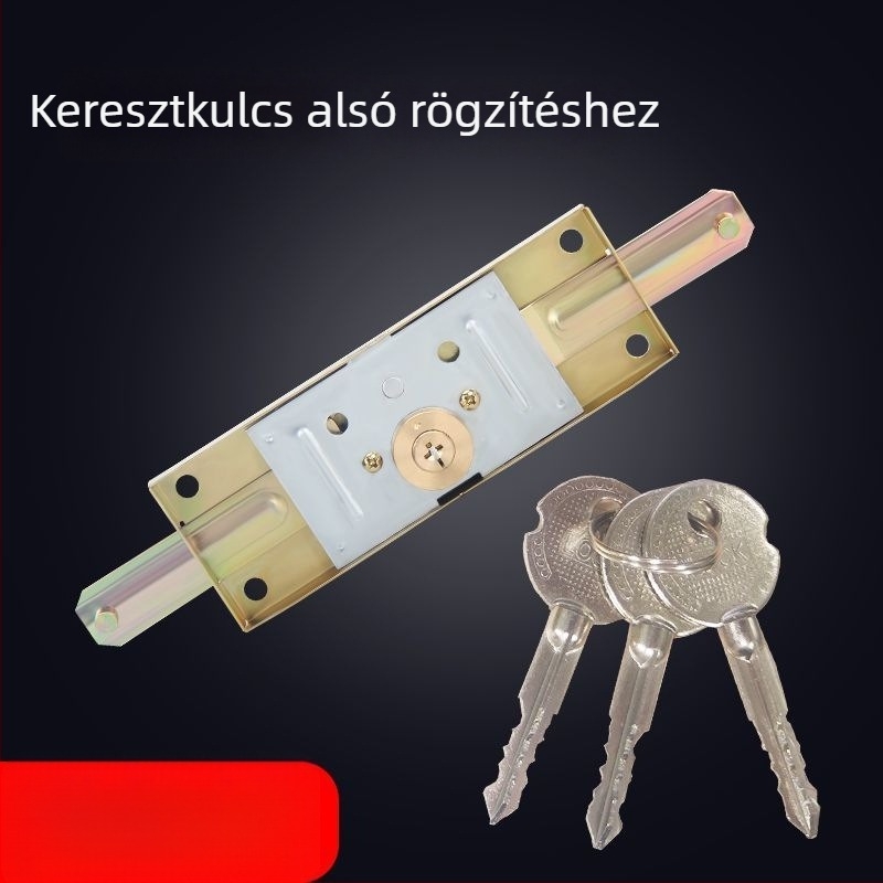 Redőnyzár garázsajtóhoz – vas + rézmag, modell Cross/Computer/Crescent, modern minimalistikus dizájn