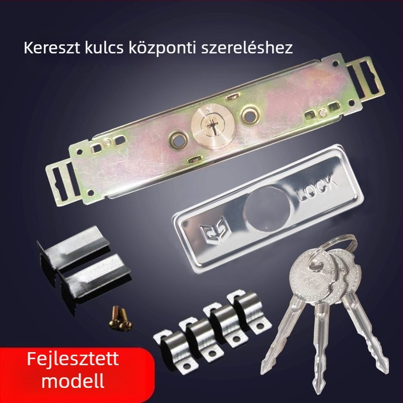 Redőnyzár garázsajtóhoz – vas + rézmag, modell Cross/Computer/Crescent, modern minimalistikus dizájn
