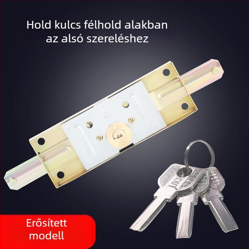 Redőnyzár garázsajtóhoz – vas + rézmag, modell Cross/Computer/Crescent, modern minimalistikus dizájn