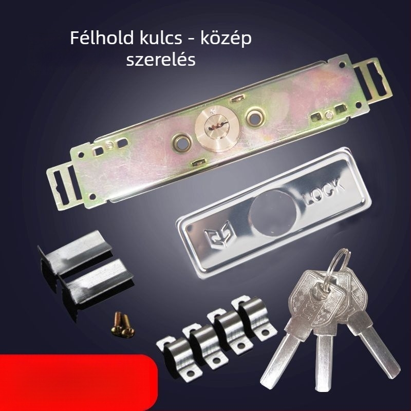 Redőnyzár garázsajtóhoz – vas + rézmag, modell Cross/Computer/Crescent, modern minimalistikus dizájn
