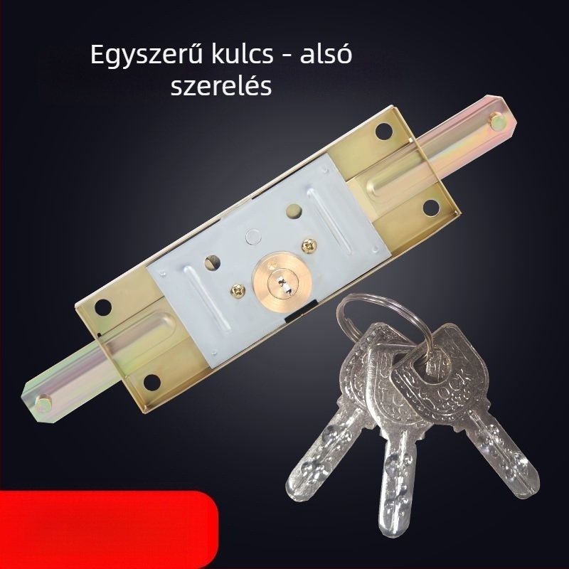 Redőnyzár garázsajtóhoz – vas + rézmag, modell Cross/Computer/Crescent, modern minimalistikus dizájn