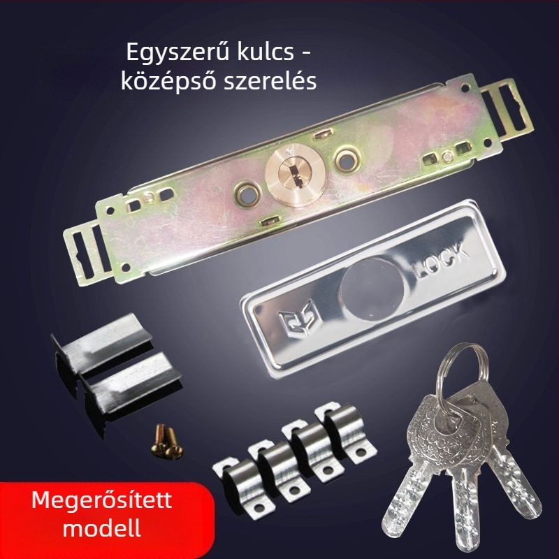 Redőnyzár garázsajtóhoz – vas + rézmag, modell Cross/Computer/Crescent, modern minimalistikus dizájn