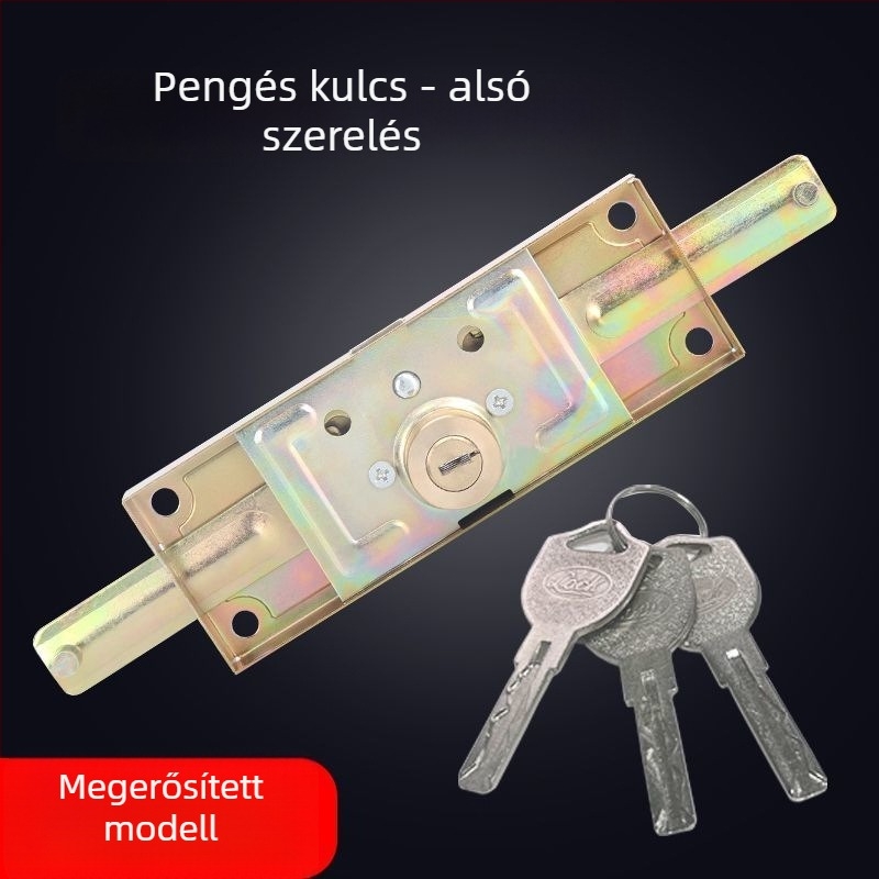 Redőnyzár garázsajtóhoz – vas + rézmag, modell Cross/Computer/Crescent, modern minimalistikus dizájn