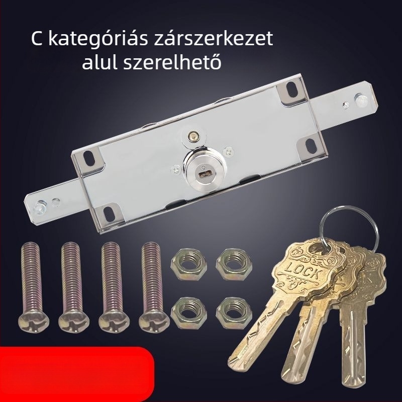Redőnyzár garázsajtóhoz – vas + rézmag, modell Cross/Computer/Crescent, modern minimalistikus dizájn