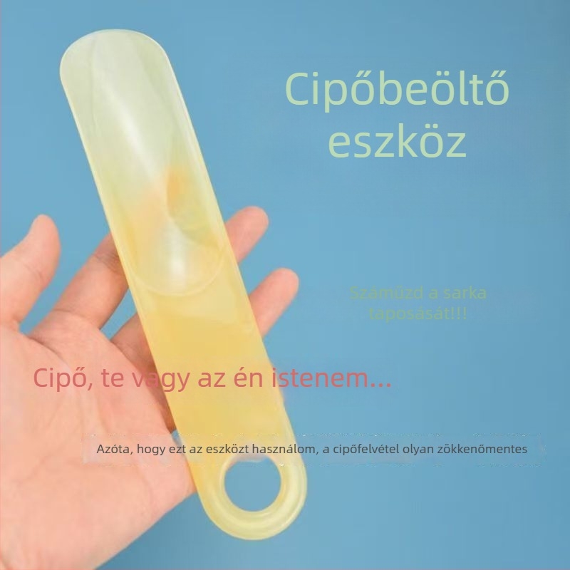 Összecsukható műanyag cipőhúzó, rövid fogantyúval, kompakt és hordozható, Modell 01, Kód Kdy-563