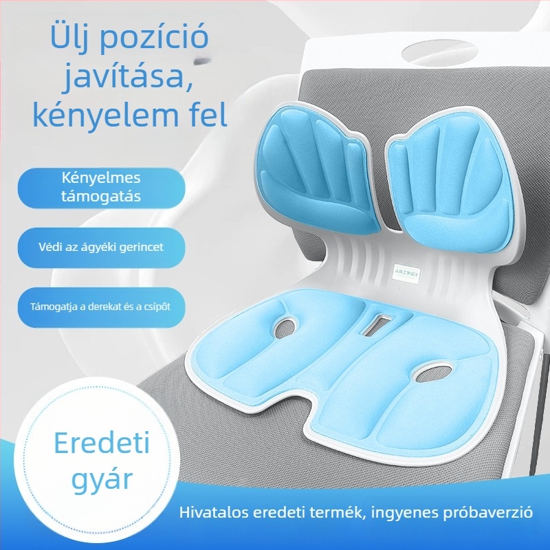 Ergonomikus deréktámaszos testtartás széke – CKDS01 modell, poliuretán töltet, 2024 májusában piacra dobva, középiskolás diákok számára