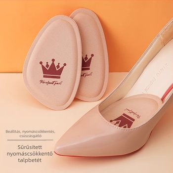 Szilikon elülső talpbetét magas sarkúhoz — modell 8546; csúszásmentes; kompatibil sportcipőkhöz, bőr cipőhöz, bakancsokhoz, hétköznapi lábbelikhez; egész éves használatra