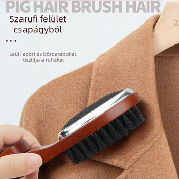 Sokfunkciós téli gyapjú kabát keféje, kétoldalas, por- és szőrzet eltávolító, fa fogantyúval, Yingte, 2024-ben bevezetve