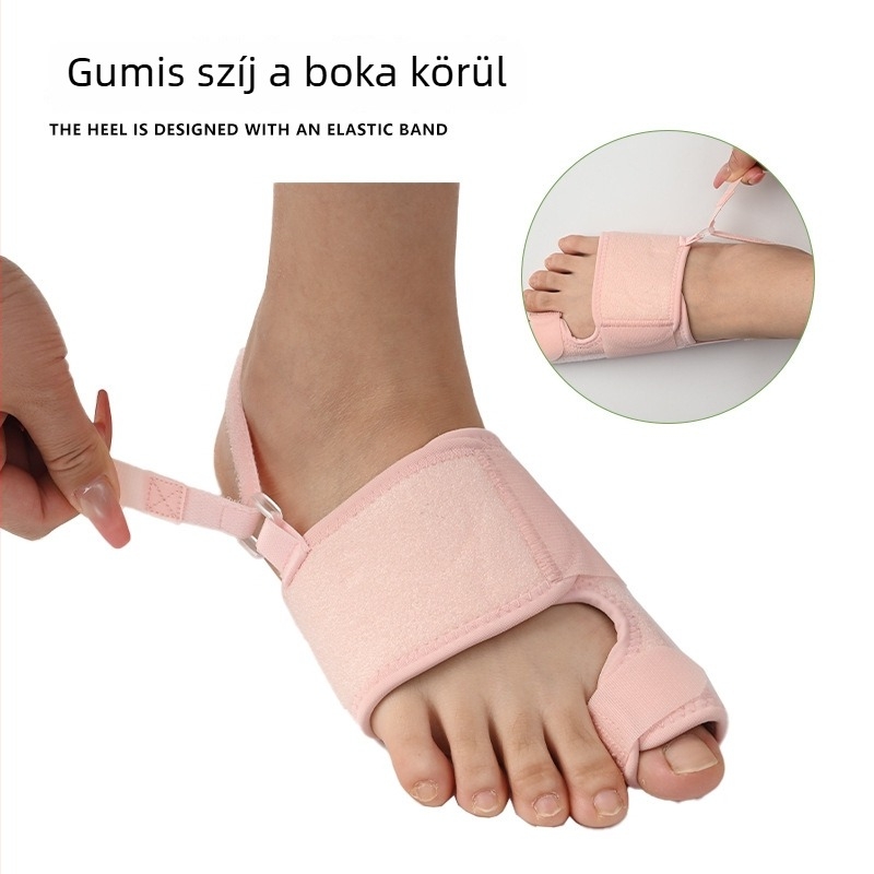Hallux valgus korrigáló a nagylábujjhoz Velcro-s szeparátorral — nappali és éjszakai védő ortézis