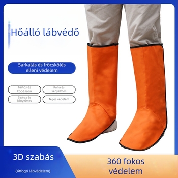 Tűzálló lábvédő hegesztéshez, vászon kivitelben, elektromos hegesztéshez