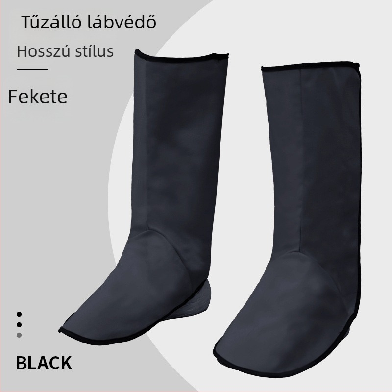 Tűzálló lábvédő hegesztéshez, vászon kivitelben, elektromos hegesztéshez