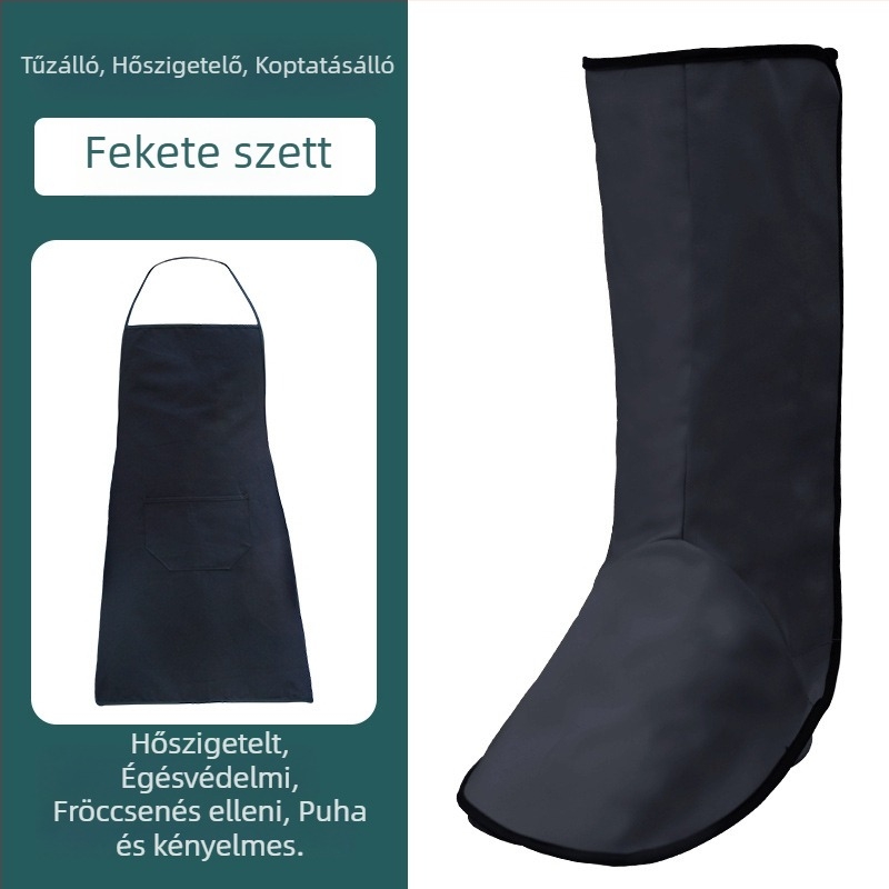 Tűzálló lábvédő hegesztéshez, vászon kivitelben, elektromos hegesztéshez