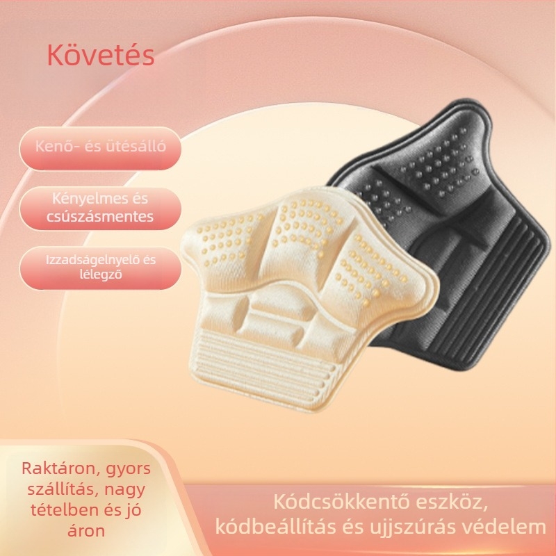 Model 8002: Női magassarkú cipőhöz anti-slip sarokragasztó, teljes körű belső talpakkal; kompatibil sportcipőkkel, bőrállal, mindennapi és munkacipőkkel; mindennapi stílus; egész éves.