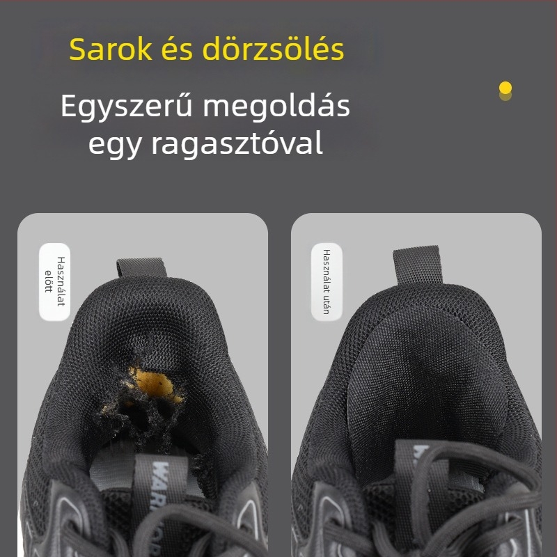 Öntapadós cipőjavító folt sportcipők és casual cipők számára – kopásálló sarokrész a belső felület javításához, lyukak javítása, univerzális stílus, mindennapi használat
