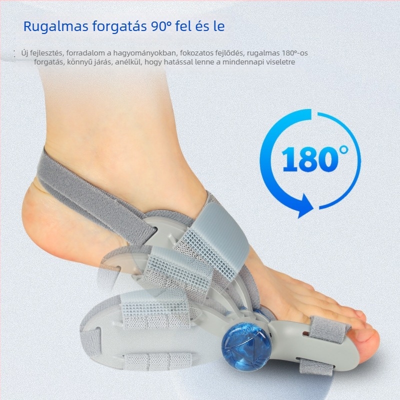 Uniszex ortopédiai toe separator nagy lábujjhoz, nappal- és éjjel használható állítható gombbal, modell 002, TPR anyag