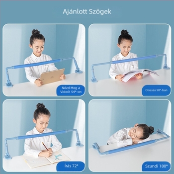 Gyermekeknek tervezett ülő testtartás-korrektor szétfeszíthető védőkorláttal írás közben – myopia ellen, 985-ös modell, anyag: selyem, tavasz