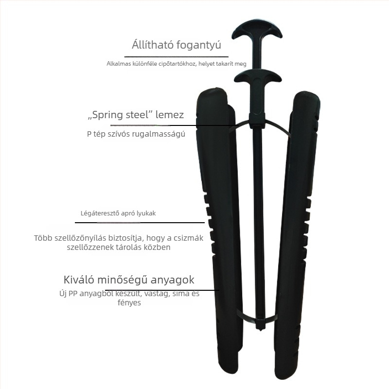 Csizma tartó rugóval – műanyag csizma formázó hosszú csizmákhoz, fogantyúval, állítható, Joist, Boot brace
