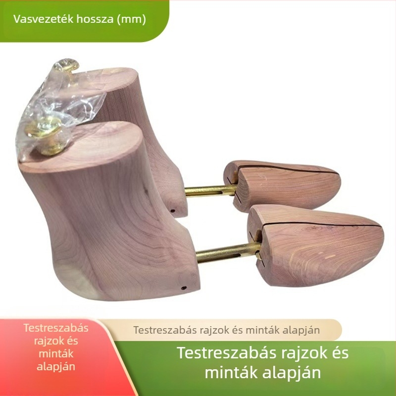Magas szárú csizma hosszabbító – cédrusfa, rögzített modell, alkalmas bőr cipőkhoz, téli használatra
