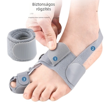 Lábujj-korrektor szeparátor hallux valgushoz – Anyag: ABS, nylon, szilikon párna; Modell: Toe corrector; Sorozat: Separator
