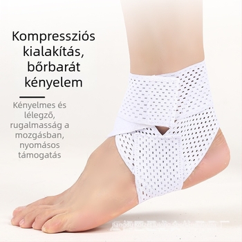 Felnőtt bokavédő, poliészter anyagból, alkalmas futballhoz, kosárlabdához és röplabdához, bokaficam stabilizálására