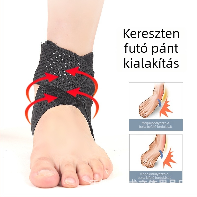 Felnőtt bokavédő, poliészter anyagból, alkalmas futballhoz, kosárlabdához és röplabdához, bokaficam stabilizálására