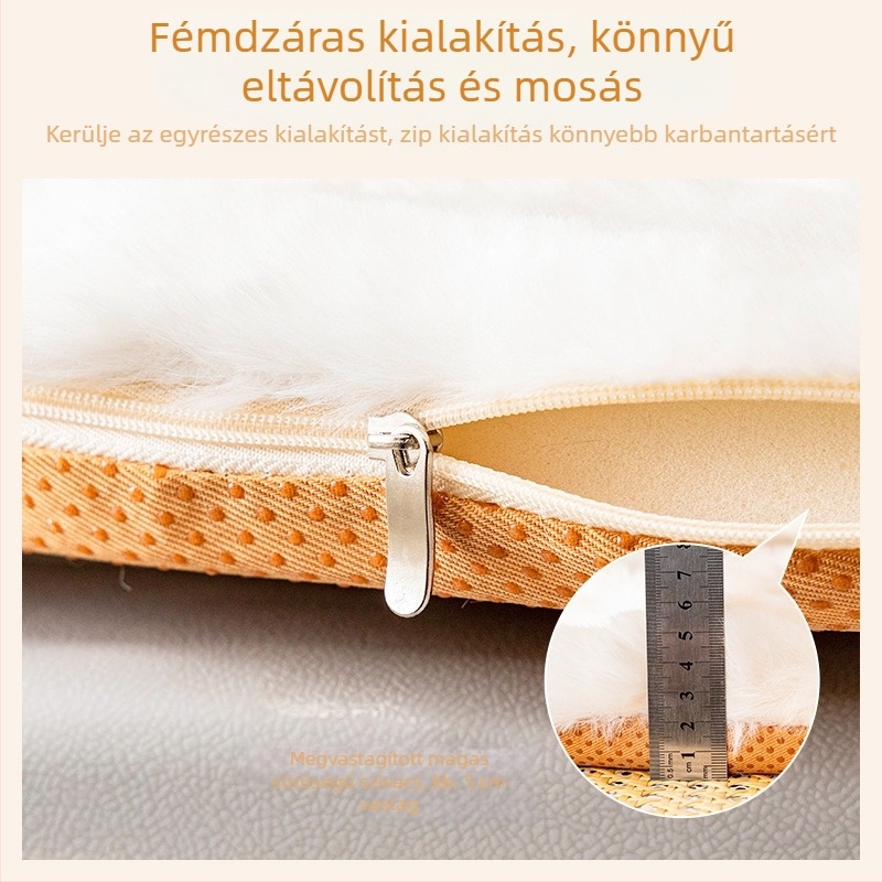 Ülés párna — Műnyúlszőr; Töltet: szivacs; Minimalista stílus; Nappaliba, hálószobába, dolgozószobába, irodába és étkezőbe; Téli kiadás 2025