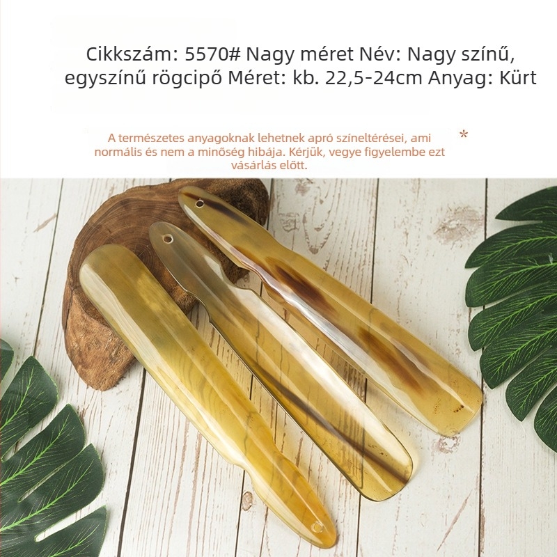 Cipőhúzó yak-szarvból készült, ergonomikus, egyszerű dizájn; modell: Kis, Közepes, Nagy; Márka Remembering qingsi