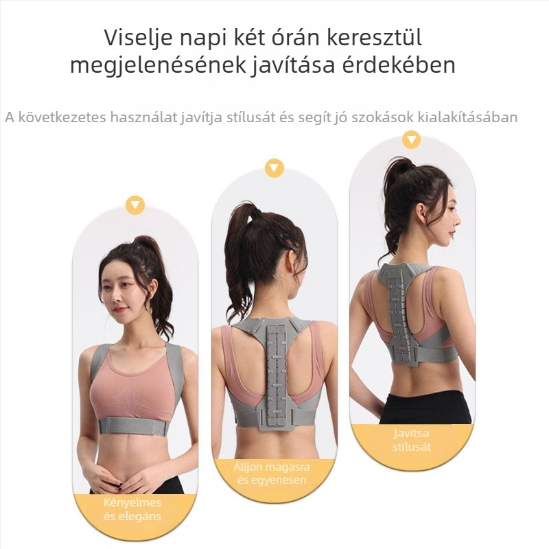 Kifózis elleni testtartás-korrekciós öv, egyenes tartást támogat, uniszex