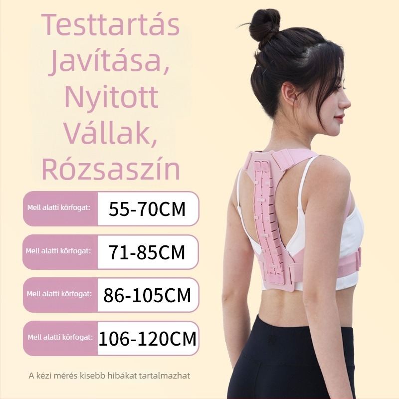 Kifózis elleni testtartás-korrekciós öv, egyenes tartást támogat, uniszex