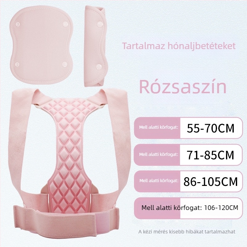 Kifózis elleni testtartás-korrekciós öv, egyenes tartást támogat, uniszex