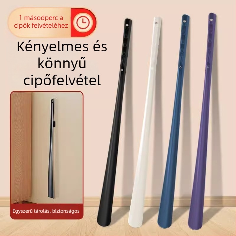 Mágneses cipőhúzó hosszú nyéllel, otthoni használatra, extra hosszú a magas minőségű cipőkhöz, modell 12411, alkalmas időseknek és terhes nőknek