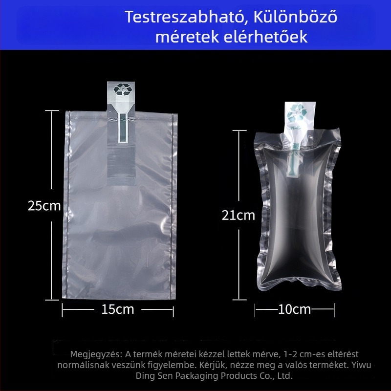 Felfújható félköríves cipő-támasz légzsákkal; alkalmas logisztikai csomagolásra, cipő-támaszra és táska töltésére; Márka: Dingsen; Privát címke elérhető: Igen