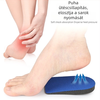 Levehető sarokbetét – ütéscsillapító, csúszásmentes, félpad stílus, uniszex, alkalmas sportcipőkhöz és bakancsokhoz
