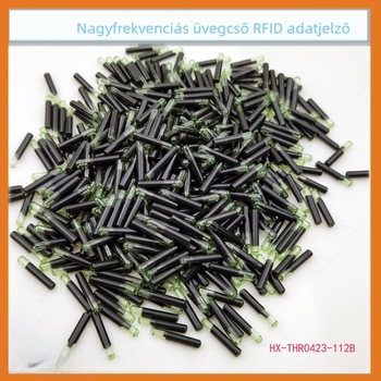 ISO15693 HF RFID üvegcső címke cipőformázáshoz – ICODE sorozat, 13,56 MHz, memória 112×8, olvasás/írás 0,01 s, 100000 írási ciklus