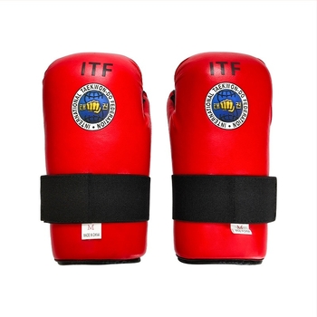 ITF kéz- és lábvédő készlet Taekwondohoz — védelem a tenyernek, csuklónak és bokának; test anyaga: szivacs; ITF Taekwondo