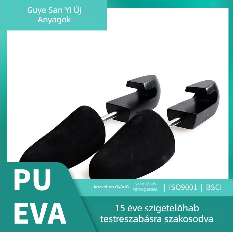 PU habos cipőkalap, in-mold technológia, magas rugalmasság, állítható méret, flokkolási opció