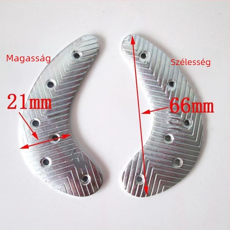 Fém előtalp- és saroklemez bőrcipőkhöz – ötvözet, kopásálló, csúszásgátló javítóanyag