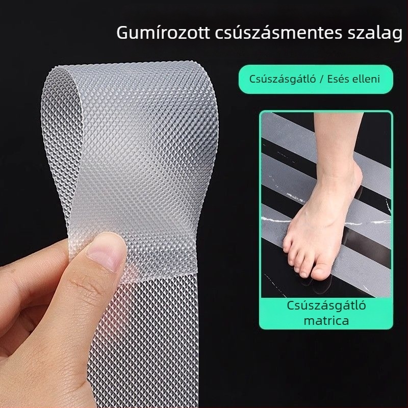 Lépcső Anti-Slip szalag — kopásálló átlátszó gumi, öntapadó, gumialapú ragasztó